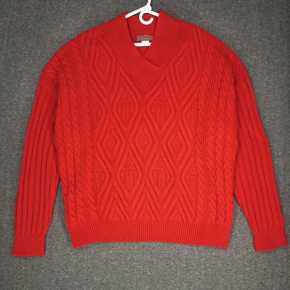 Vintage Worthington Plus Size Red Sweater Women's Size 24W Oversized Chunky Knit